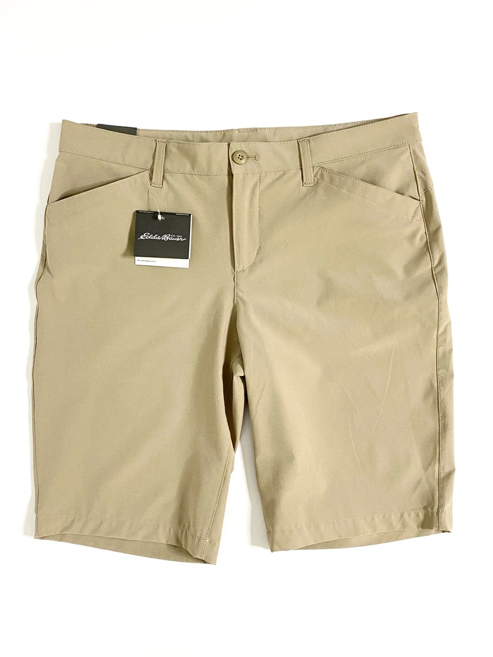 ✨NWT✨Eddie Bauer | Khaki UPF 50+ Moisture Repel Adventurer Bermuda Shorts Sz 12